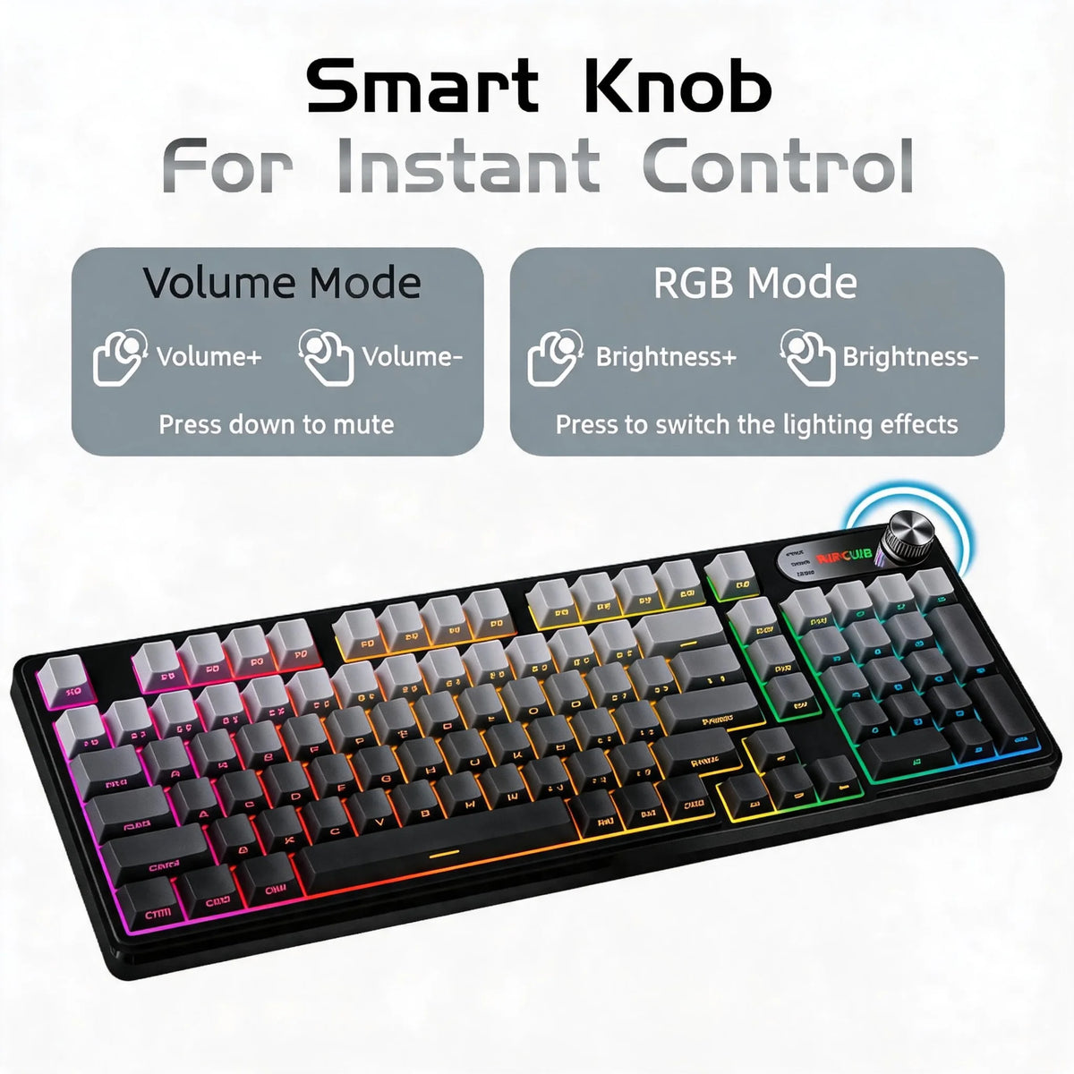 Wireless 98 Key Keyboard Featuring Tri Mode And RGB Lighting