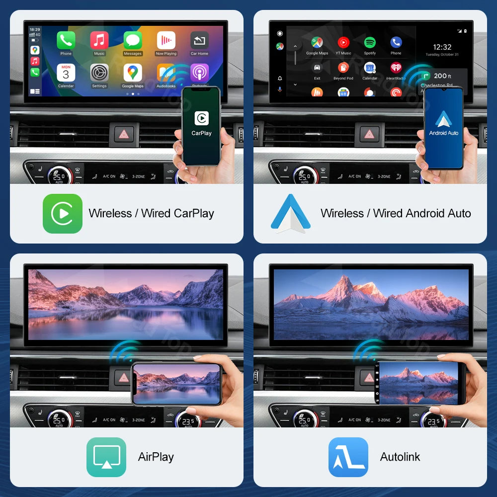 Road Top Wireless Carplay Android Auto Touchscreen Display For Audi