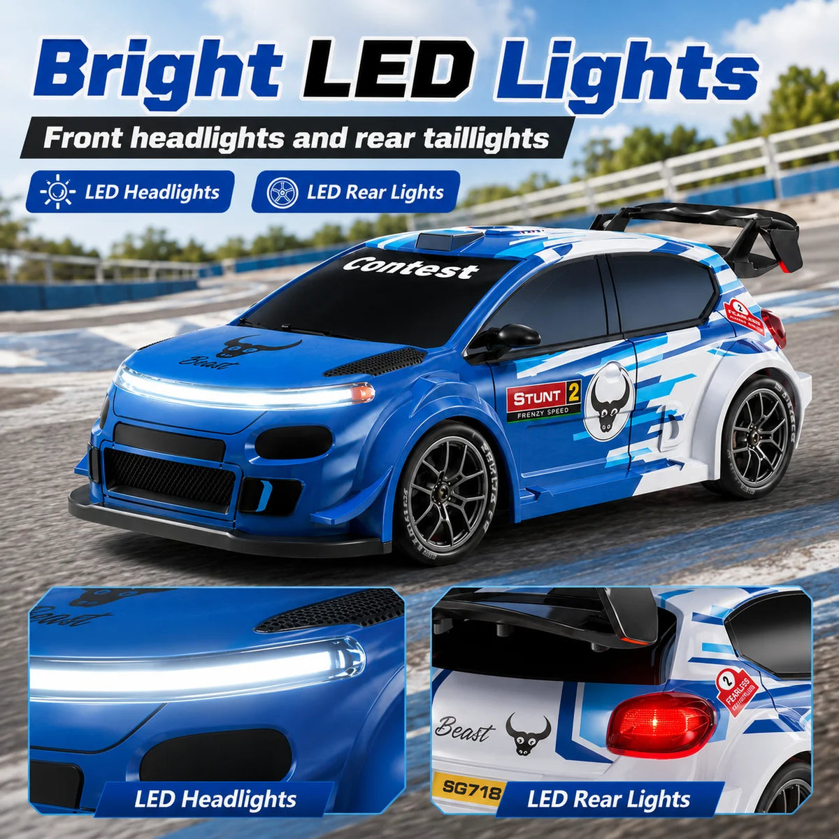 ZNLYRION SG718 Four Wheel Drive Remote Control Drift Car