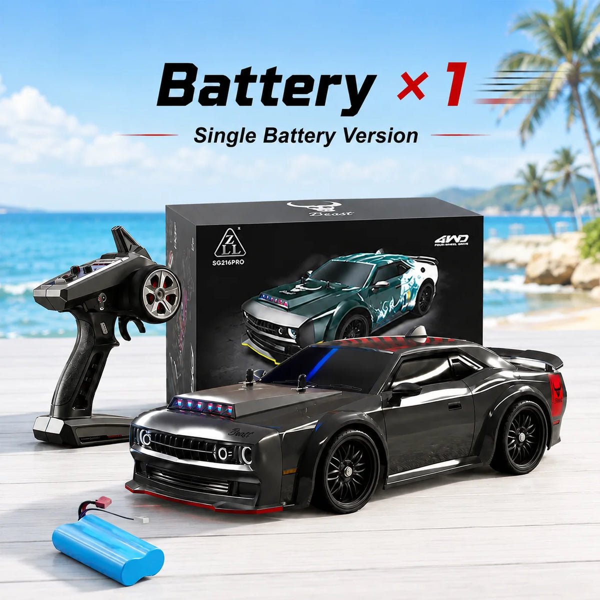ZNLYRION SG216MAX 4WD Brushless RC Drift Car With LED Lights