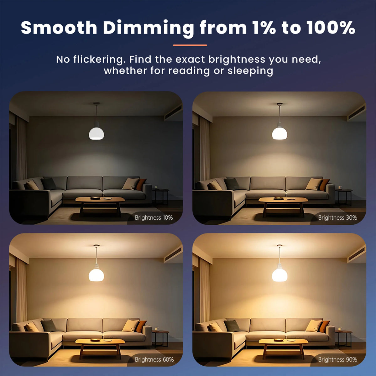 Tuaaryii Smart LED Bulbs With Music Rhythm And Remote Control